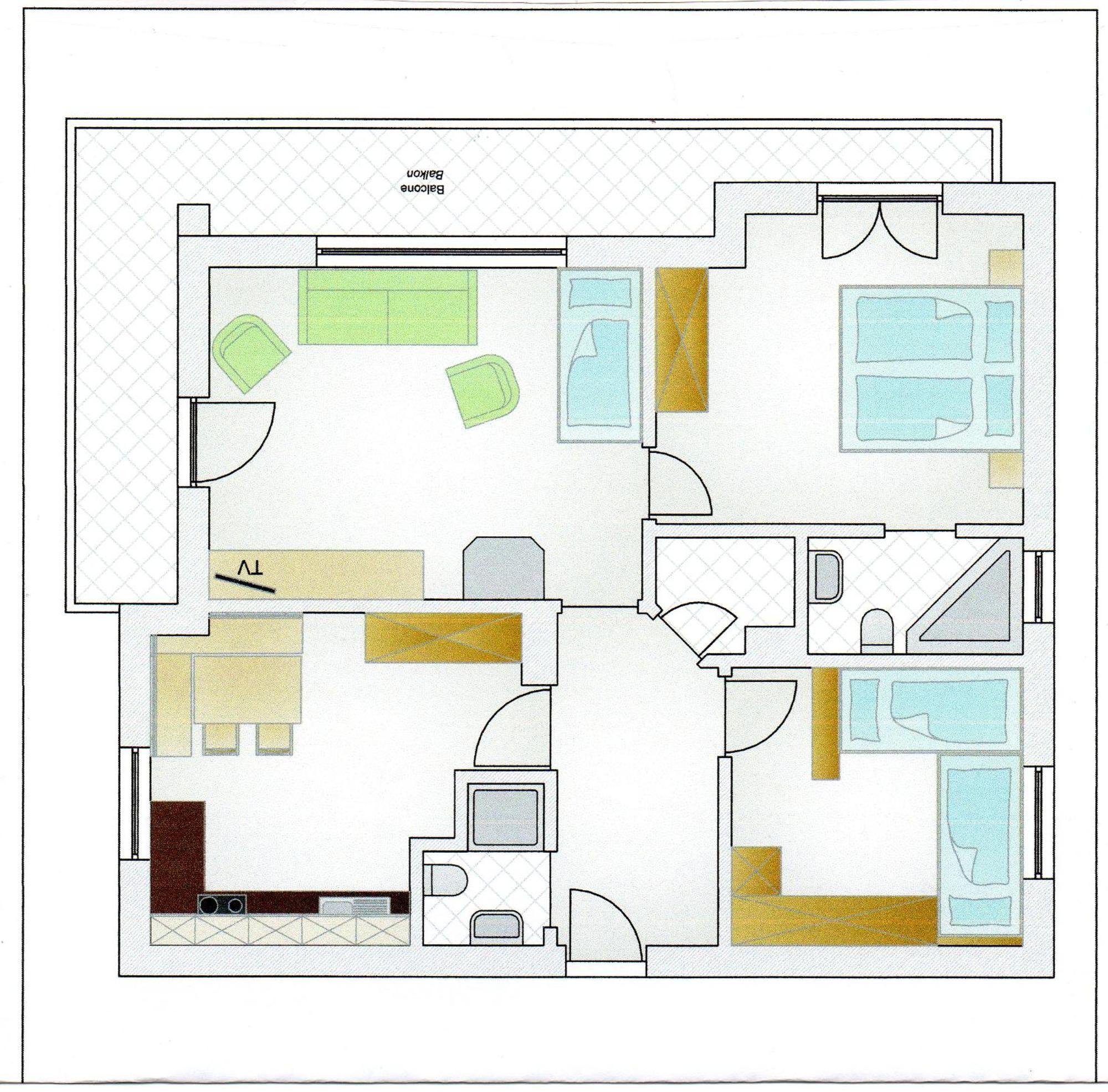 Apartments Brunella La Villa  Rum bild